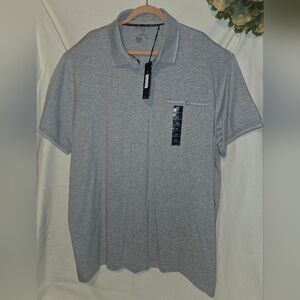 Shaquille O'Neal Heather Gray Polo GolfShirt Classic Design Size 3XL